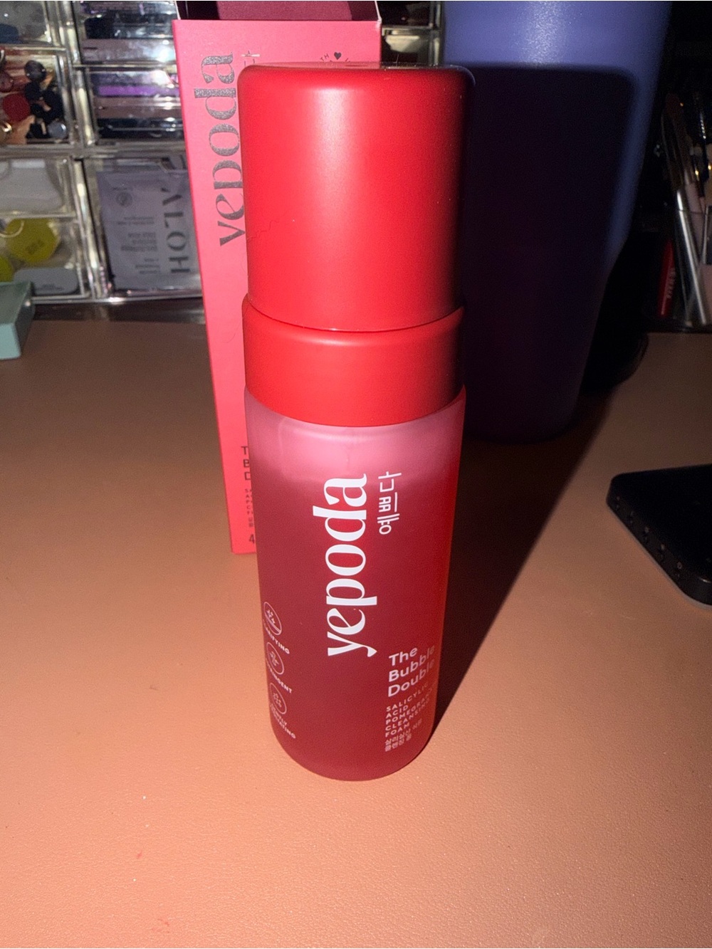 Yepoda The Bubble Double Salicylic Acid Pomegranate Cleansing Foam, 4.05 oz